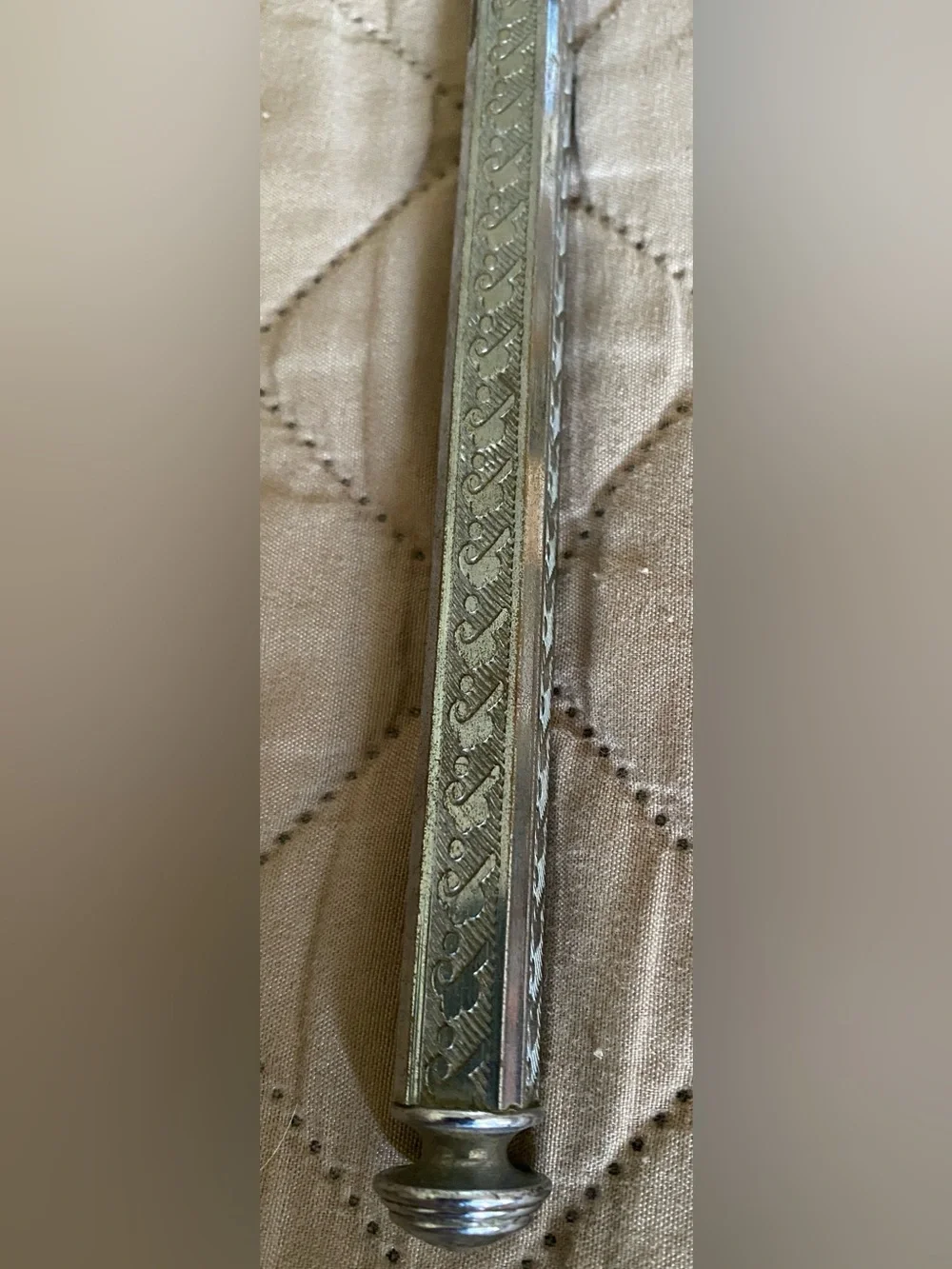 Vintage 20s Flapper Hand Held Ornate Vanity Mirror Art Deco